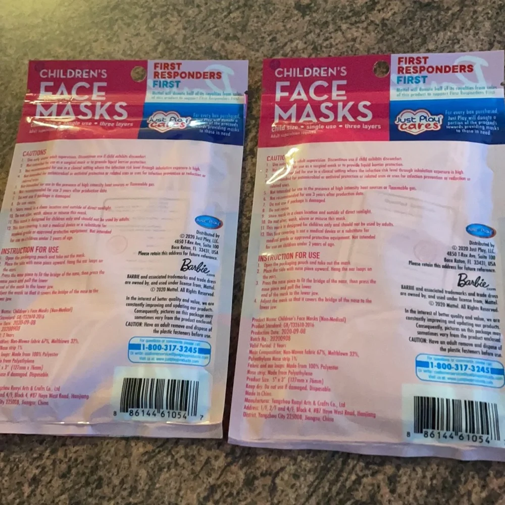 Barbie Single Use Mask